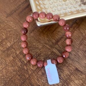Handmade goldstone bracelet!